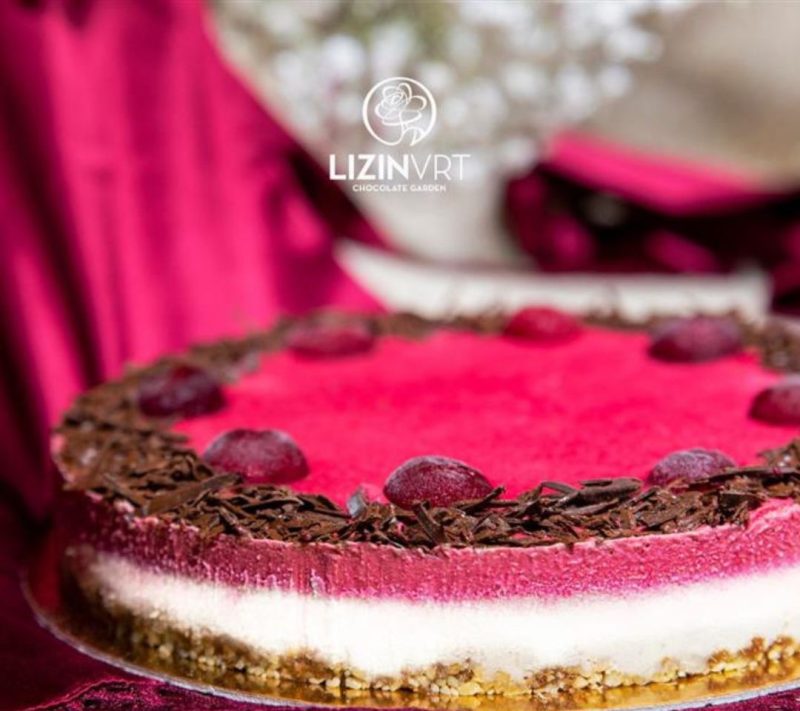 Bio presna torta z EKO certifikatom – MONO – limona/višnja (velika/16 kosov/premer-26)