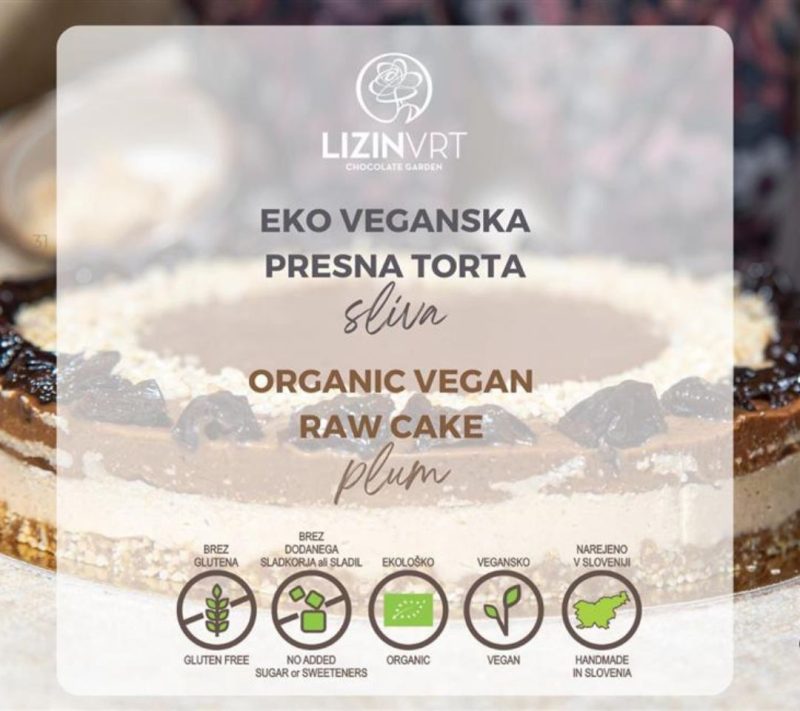 Bio presna torta z EKO certifikatom – MONO – sliva (mala/8 kosov/premer-18)