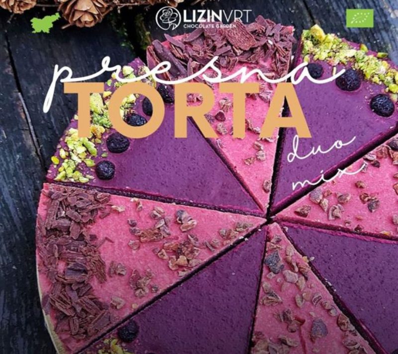 Presna torta z EKO certifikatom – DUO MIX – borovnica in jagoda-čokolada (mala-8 kosov-premer-18) Presna torta z EKO certifikatom – DUO MIX – borovnica in jagoda/čokolada (mala/8 kosov/premer-18)
