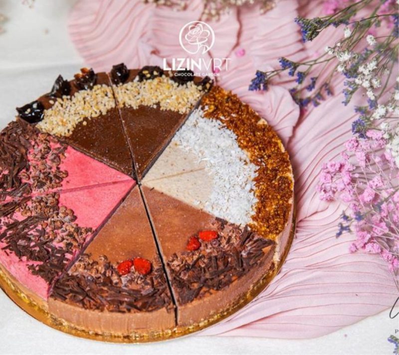 Presna torta z EKO certifikatom – PARTY MIX “št.1”- 4 okusi (mala/8 kosov/premer-18)