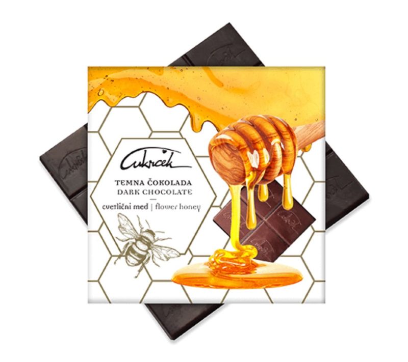 Temna čokolada cvetlični med Cukrček, 85g