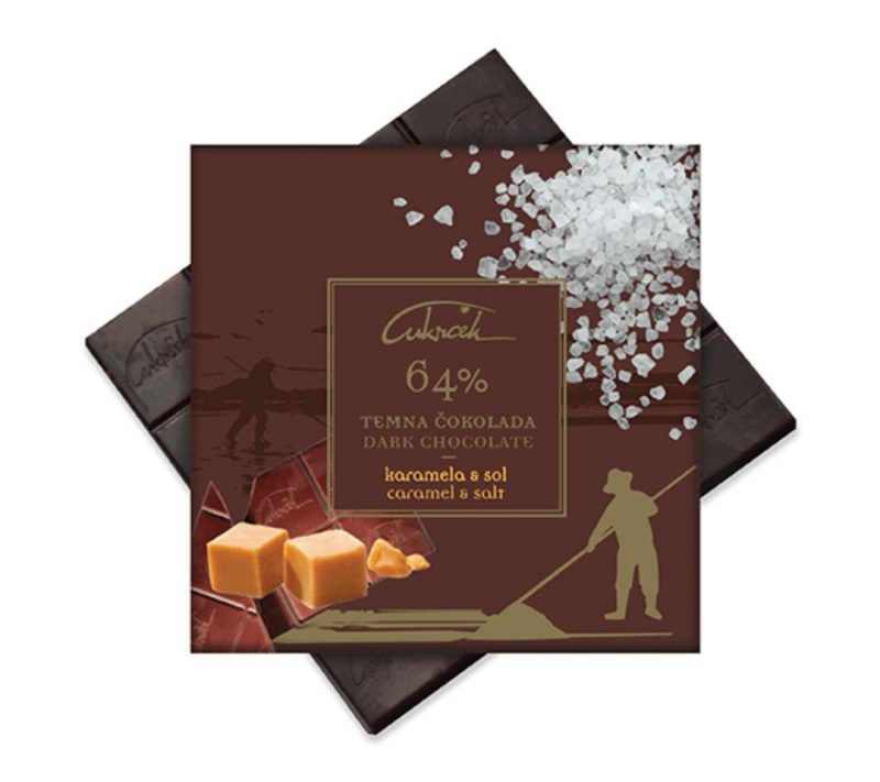 Temna čokolada karamela in sol Cukrček, 85g