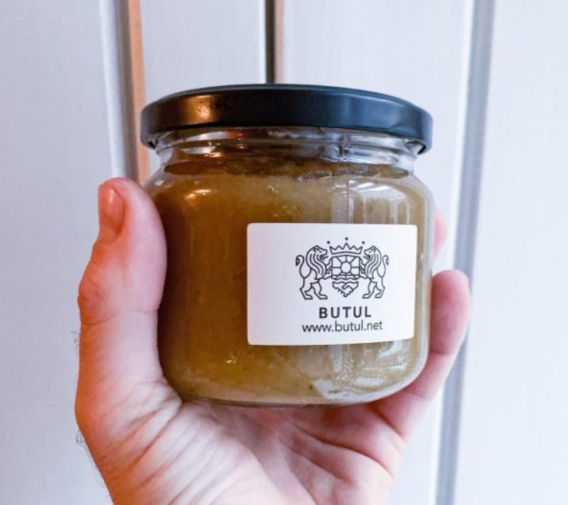 Jabolčna čežana s črno meto brez dodanega sladkorja domačija Butul, 370 ml