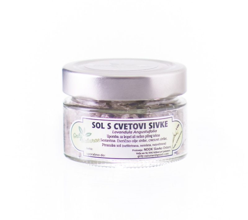 Kopelna sol s cvetovi sivke Grily Naturae, 100 g Kopelna sol s cvetovi sivke Grily Naturae, 100 g