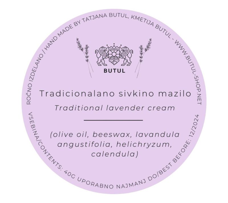 Tradicionalno sivkino mazilo domačija Butul, 40 g Tradicionalno sivkino mazilo domačija Butul, 40 g