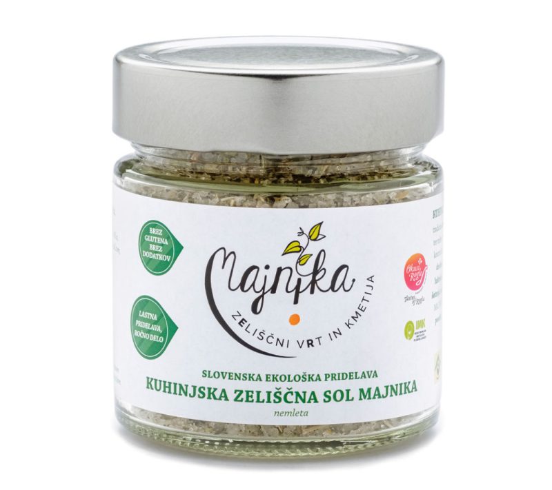 Zeliščna sol, nemleta, Majnika, 200 g