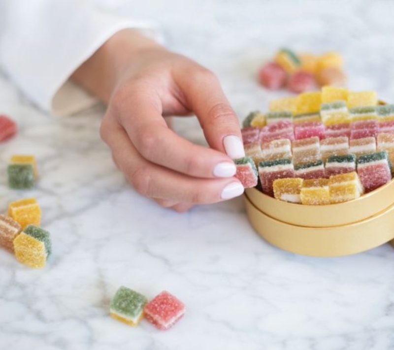 Bio bonboni v ekskluzivni kvadratni embalaži 3 v 1 Perger 1757