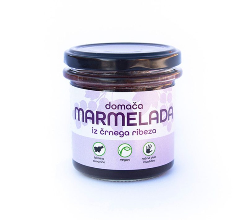 Domača marmelada iz črnega ribeza Skupina Hudo Dobro, 135 g