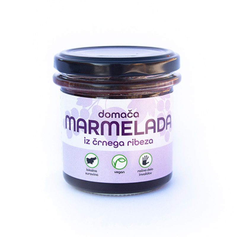 Domača marmelada iz črnega ribeza Skupina Hudo Dobro, 135 g
