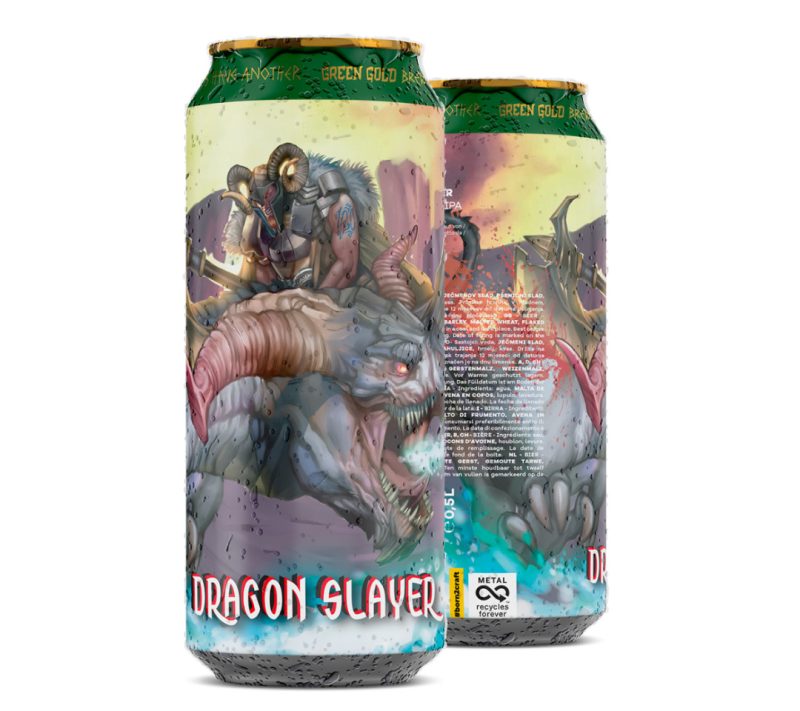 Dragon Slayer Session Hazy Ipa, 4,0 Green Gold Brewing, 0,5 l Dragon Slayer Session Hazy Ipa, 4,0% Green Gold Brewing, 0,5 l