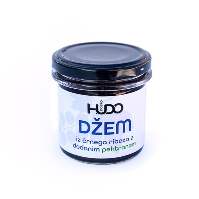Džem iz črnega ribeza z dodanim pehtranom Skupina Hudo Dobro, 135 g