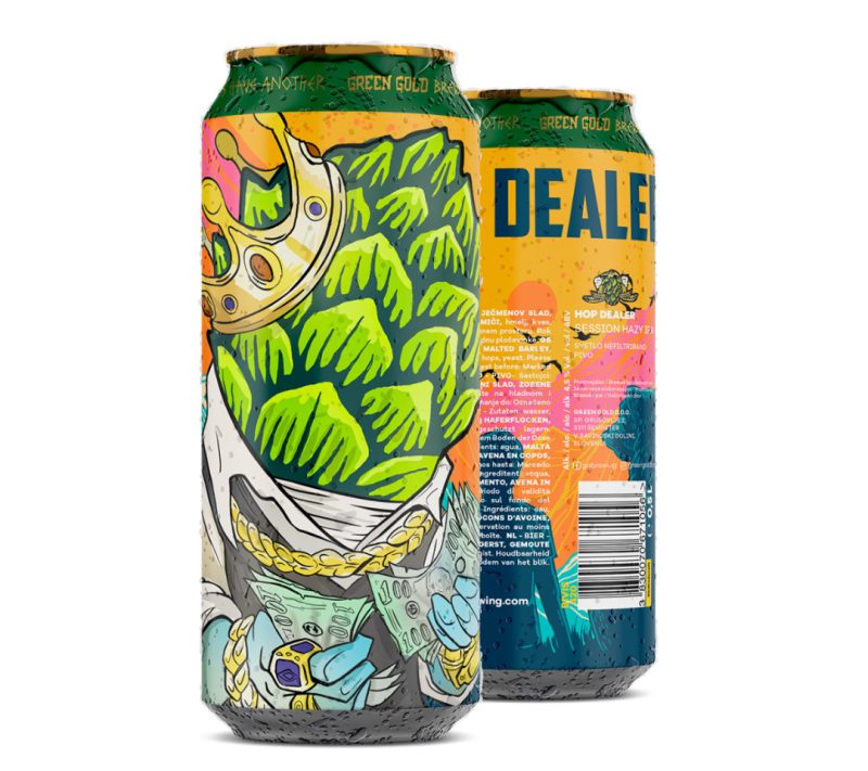 Hop Dealer – Session Neipa (4,5) Green Gold Brewing, 0,5 l Hop Dealer – Session Neipa (4,5%) Green Gold Brewing, 0,5 l