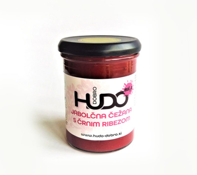Jabolčna čežana s črnim ribezom Skupina Hudo Dobro, 300 g