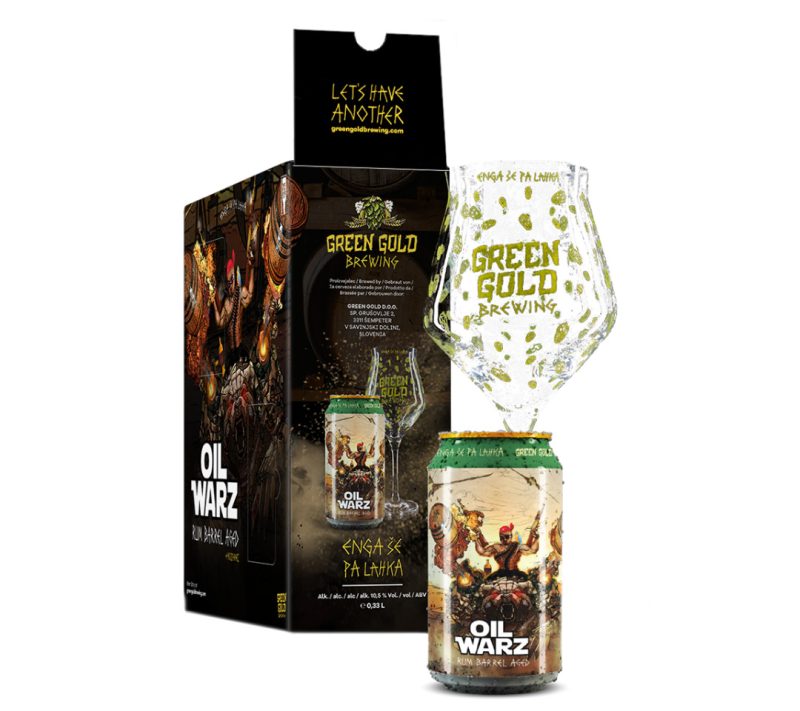 Oil Warz Gift Pack + Kozarec 0,33L – Limited Edition Green Gold Brewing Oil Warz Gift Pack + Kozarec 0,33L – Limited Edition Green Gold Brewing