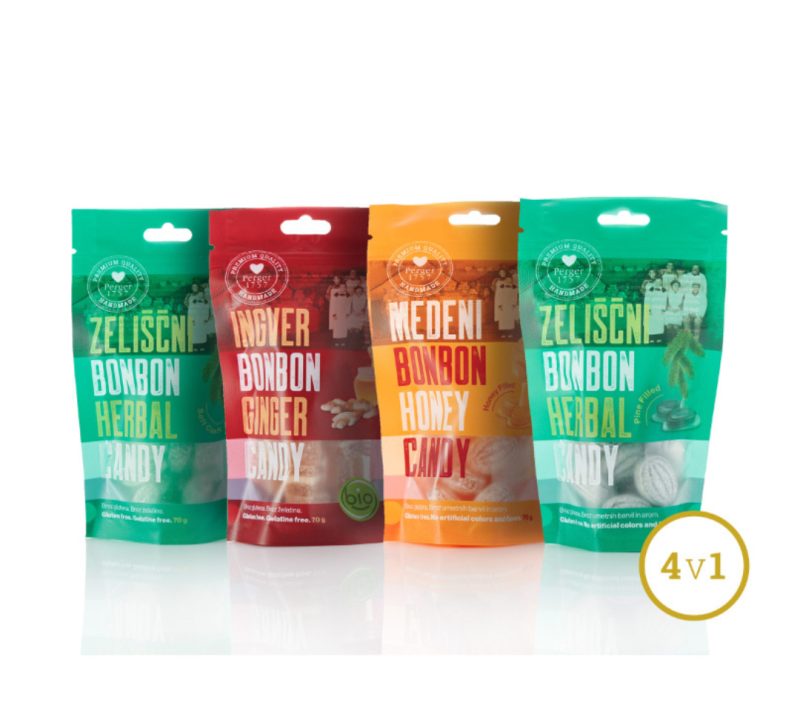 Paket bonbonov za usta in grlo Perger 1757
