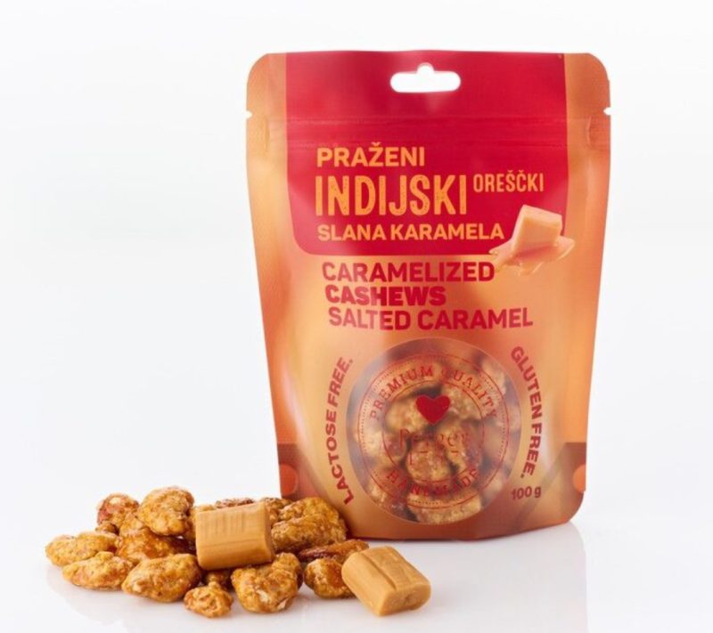Paket indijski oreščki – slana karamela Perger 1757, 4 x 100 g