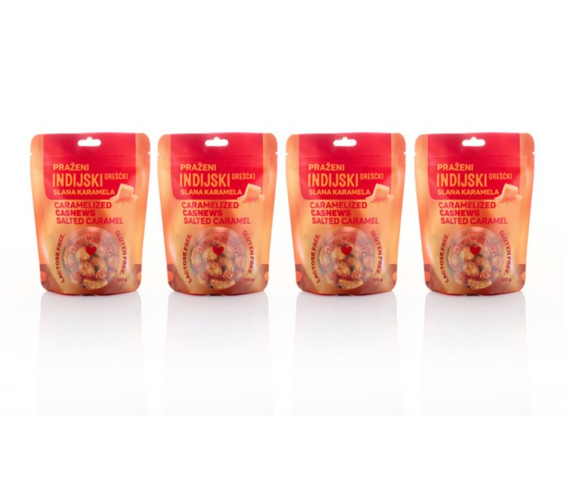 Paket indijski oreščki – slana karamela Perger 1757, 4 x 100 g