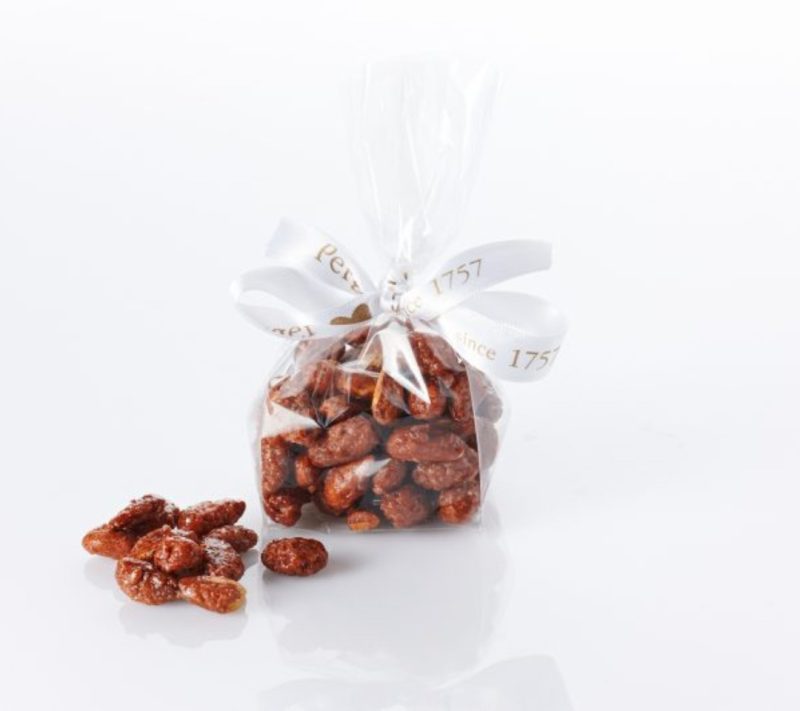 Praženi mandlji z medom – v darilni celofan vrečki Perger 1757