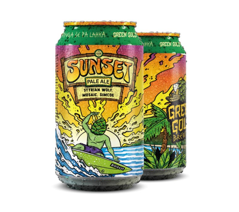 Sunset – Pale Ale (5,1) Green Gold Brewing, 0,33 l Sunset – Pale Ale (5,1%) Green Gold Brewing, 0,33 l
