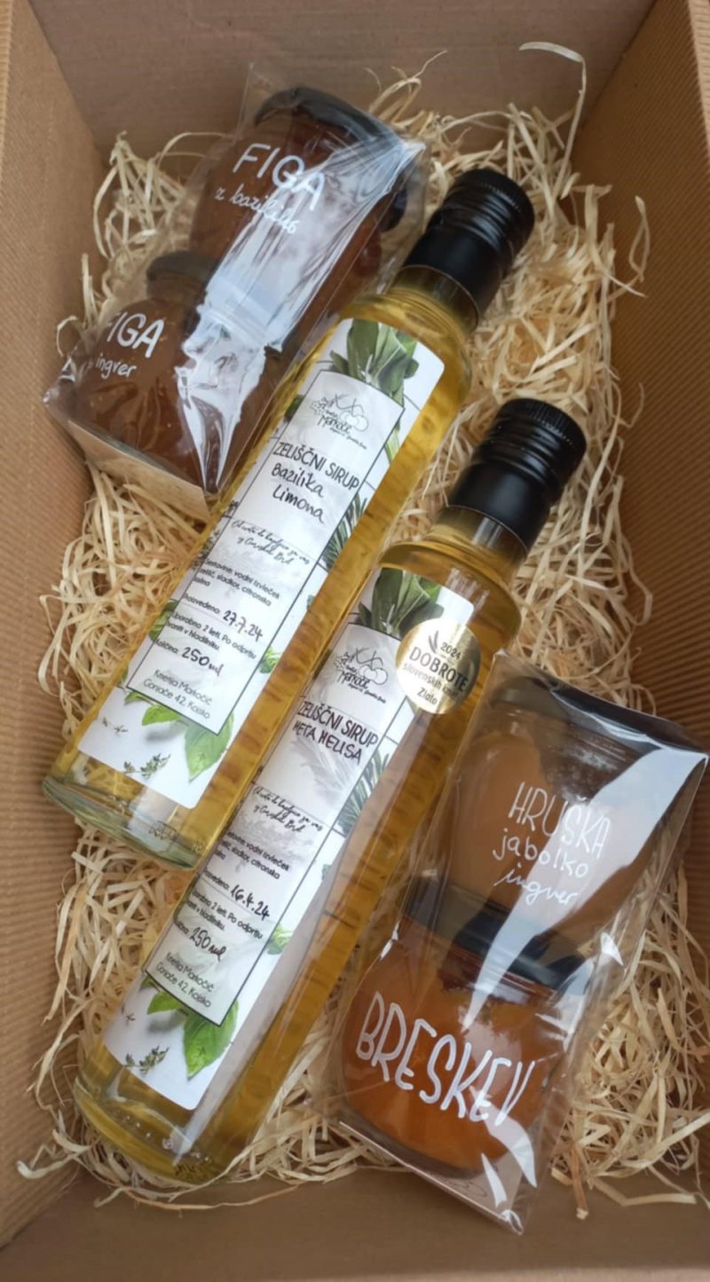 Darilni paket 2x zeliščni sirup in 4x marmelada 106ml