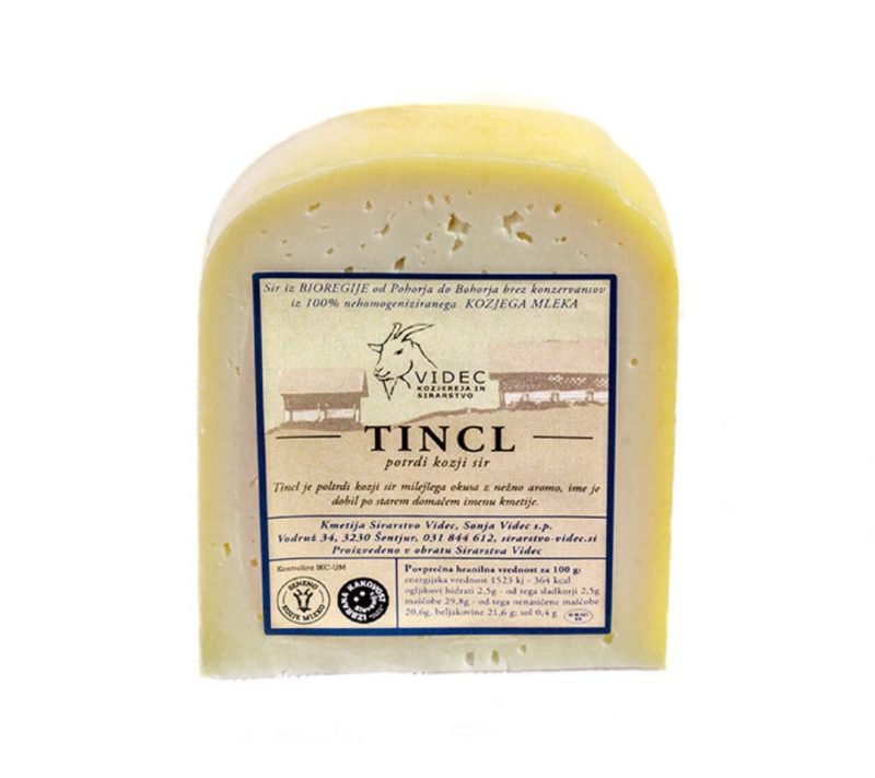 Poltrdi kozji sir Tincl Kmetija-Sirarstvo Videc