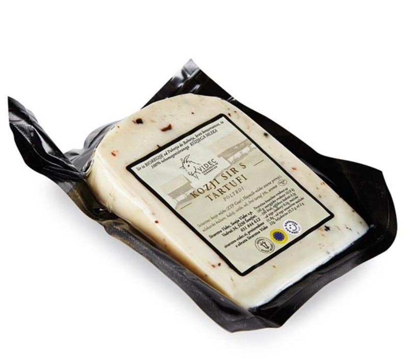 Poltrdi kozji sir Tincl s tartufi Kmetija-Sirarstvo Videc