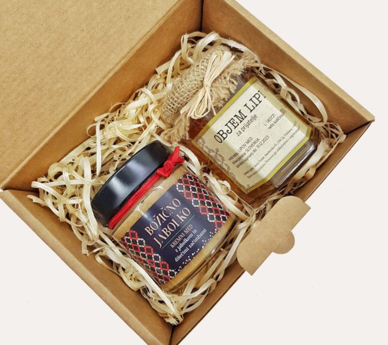 Srednji paket “Lipov med in Božično jabolko” Mr.Bee