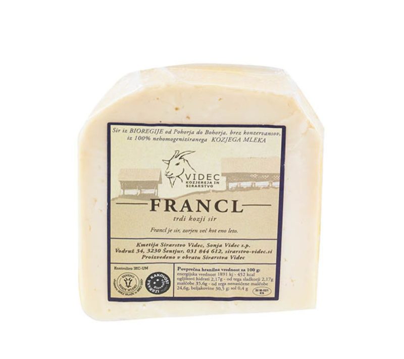 Trdi kozji sir Francl Kmetija-Sirarstvo Videc Trdi kozji sir Francl Kmetija-Sirarstvo Videc