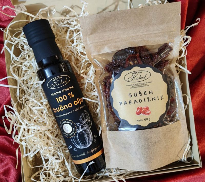 Paket bučno olje + sušen paradižnik kmetija Kokol