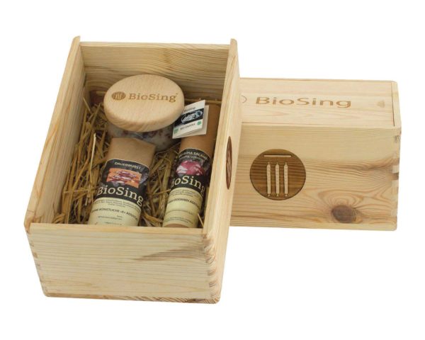 Darilni paket suha salama, divjačinska klobaska, zaseka BioSing