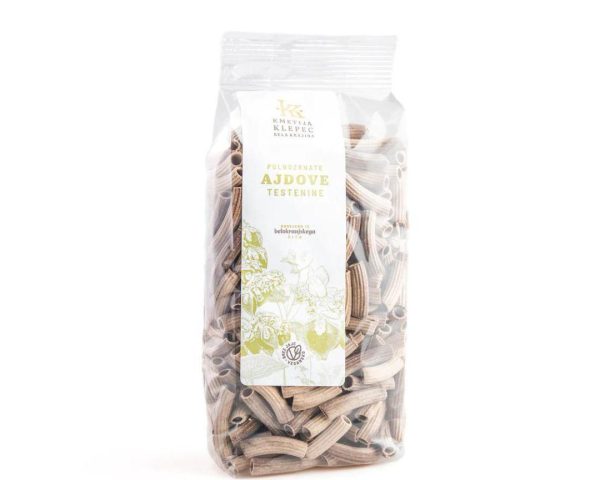 Domače ajdove testenine (ravni makaroni) z lanenimi semeni Klepec, 300g
