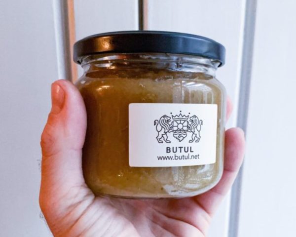 Jabolčna čežana s črno meto brez dodanega sladkorja domačija Butul, 370 ml