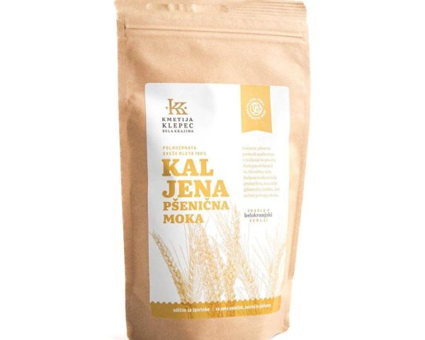 Kaljena polnozrnata pšenična moka Klepec, 500g
