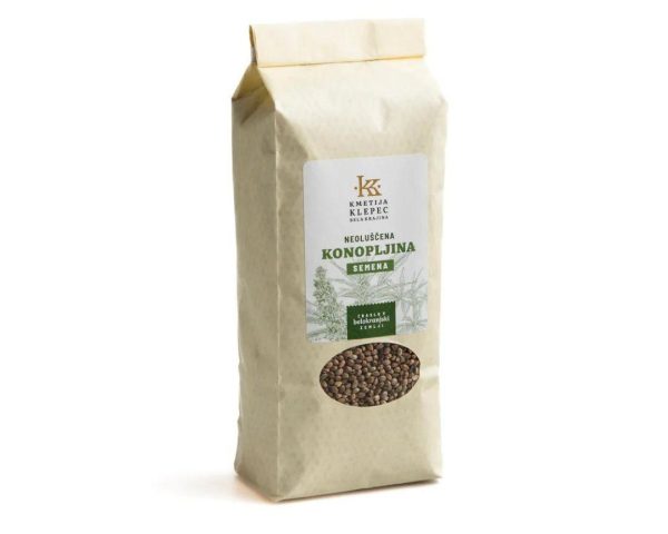 Neoluščena konopljina semena Klepec, 500g