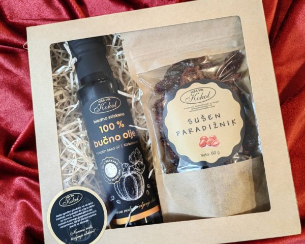 Paket bučno olje + sušen paradižnik kmetija Kokol
