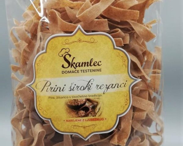 Pirini široki rezanci testenine Škamlec 500g