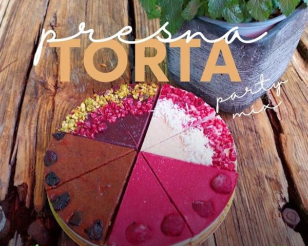 Presna torta z EKO certifikatom – PARTY MIX “št.2”- 4 okusi (mala-8 kosov-premer-18)