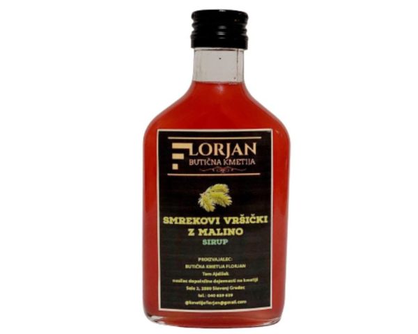 Smrekovi vršički z malino kmetija Florjan, 200ml