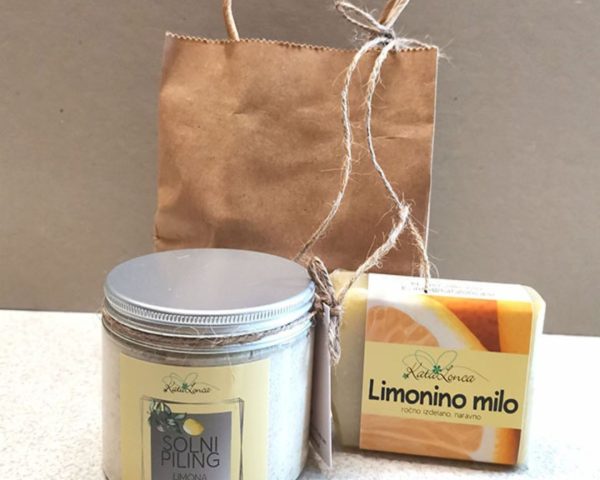 Vrečka presenečenja piling ter milo – limona KataLonca