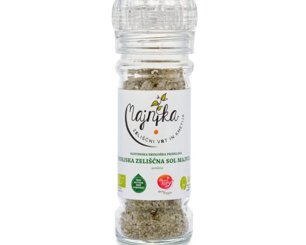 Zeliščna sol, nemleta, mlinček Majnika, 75 g
